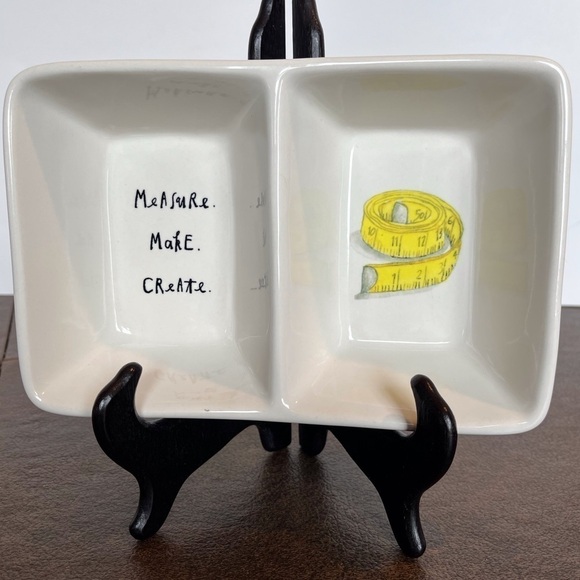 Vintage Rae Dunn Artisan Collection Divided Ceramic Tray - Picture 1 of 6